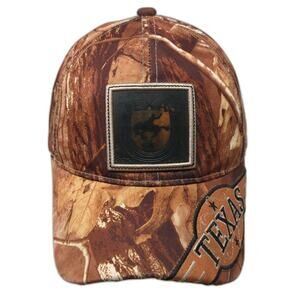 Black Eagle Baseball Cap Brown Camo Texas Horse Patch One Size Strapback Hat